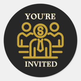 Calcomanía de invitación para evento corporativo e
