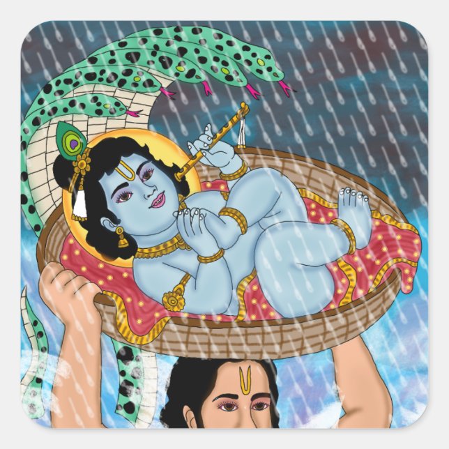 Calcomanía de Krishna & Vasudeva (Anverso)