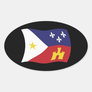 Calcomanía de la bandera de Acadiana