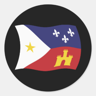 Calcomanía de la bandera de Acadiana