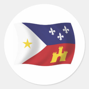 Calcomanía de la bandera de Acadiana