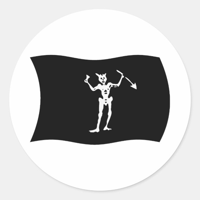 Calcomanía de la bandera de Barbanegra (Anverso)