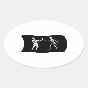 Calcomanía de la bandera de Bartholomew Roberts