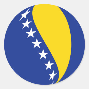 Calcomanía de la bandera de Bosnia Herzegovina con