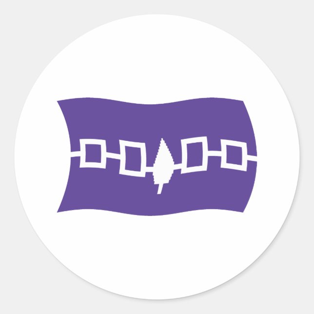 Calcomanía de la bandera de la Confederación Iroqu (Anverso)