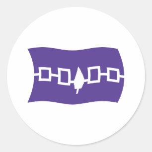 Calcomanía de la bandera de la Confederación Iroqu
