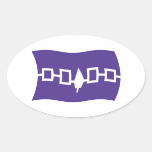 Calcomanía de la bandera de la Confederación Iroqu