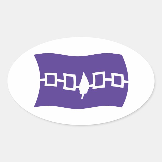 Calcomanía de la bandera de la Confederación Iroqu (Anverso)