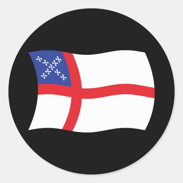 Calcomanía de la bandera de la Iglesia Episcopal d (Anverso)