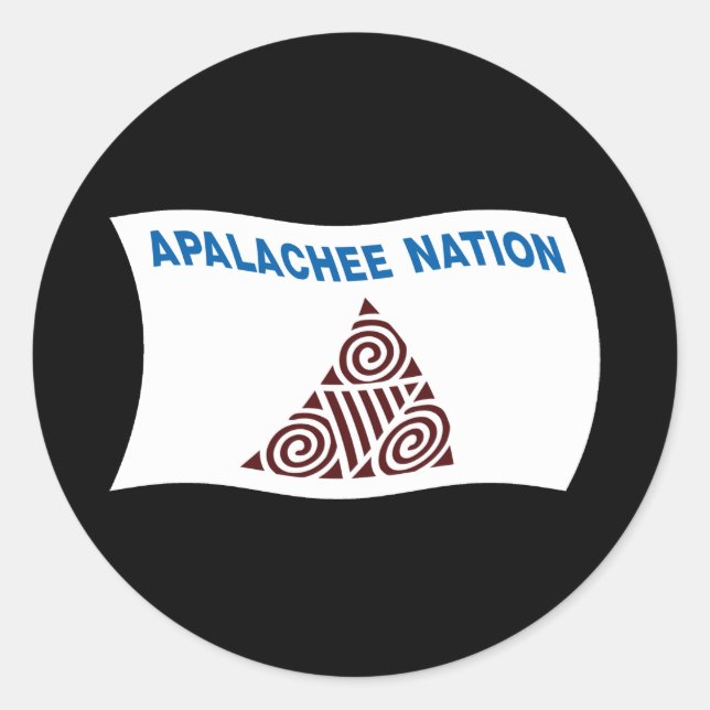 Calcomanía de la bandera de la nación Apalachee (Anverso)