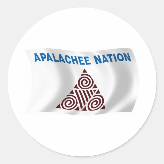 Calcomanía de la bandera de la nación Apalachee (Anverso)