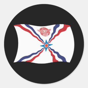 Calcomanía de la bandera de la nación asiria