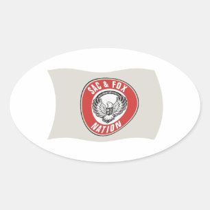 Calcomanía de la bandera de la Nación Sac & Fox (O
