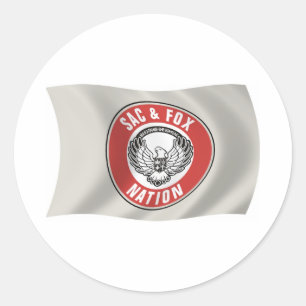 Calcomanía de la bandera de la Nación Sac & Fox (O