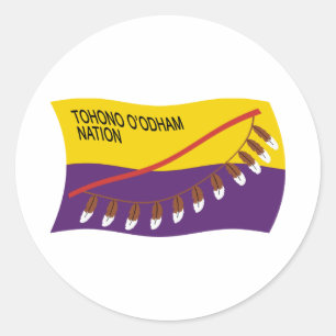 Calcomanía de la bandera de la Nación Tohono O'odh