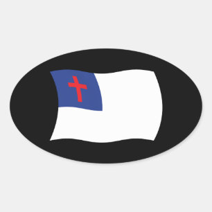Calcomanía de la bandera de la religión cristiana