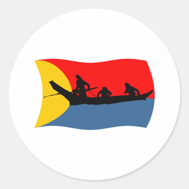 Calcomanía de la bandera de la tribu Clatsop (Anverso)
