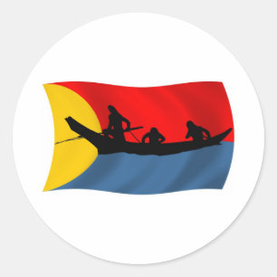 Calcomanía de la bandera de la tribu Clatsop