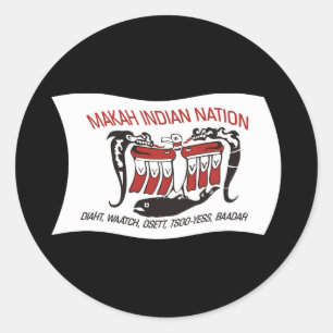 Calcomanía de la bandera de la tribu Makah