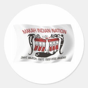 Calcomanía de la bandera de la tribu Makah