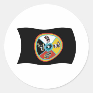 Calcomanía de la bandera de la tribu Sault Ste. Ma
