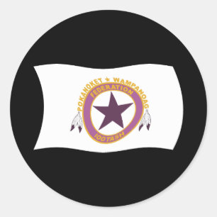 Calcomanía de la bandera de la tribu Wampanoag