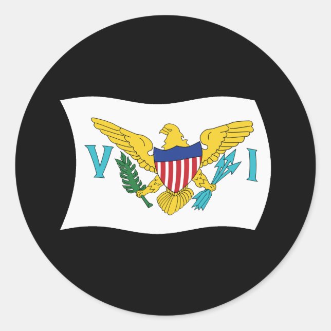 Calcomanía de la bandera de las Islas Vírgenes de  (Anverso)