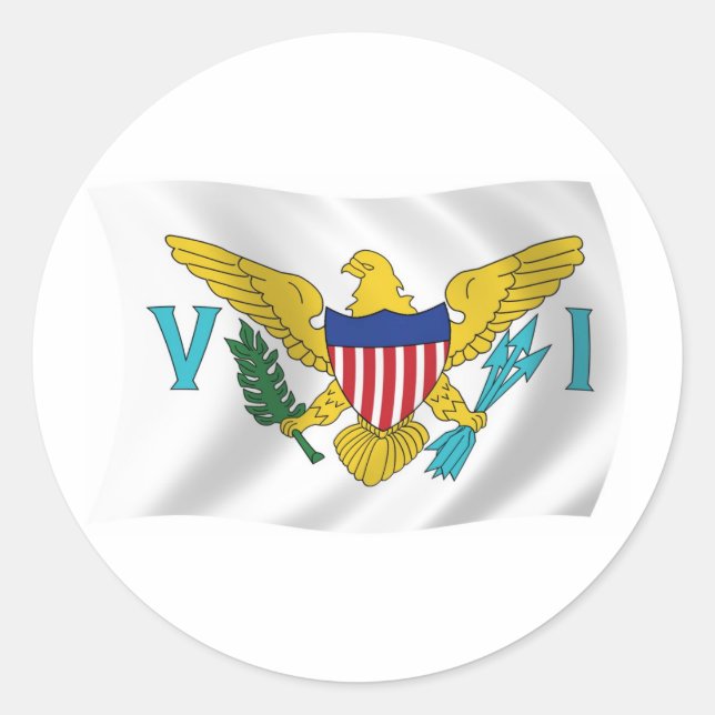 Calcomanía de la bandera de las Islas Vírgenes de  (Anverso)