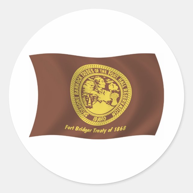 Calcomanía de la bandera de las tribus Shoshone Ba (Anverso)