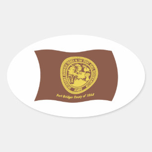 Calcomanía de la bandera de las tribus Shoshone Ba
