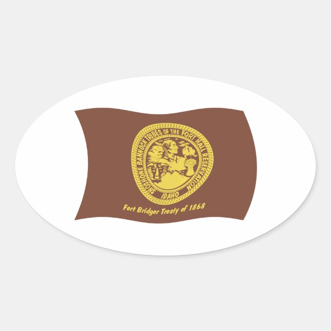 Calcomanía de la bandera de las tribus Shoshone Ba (Anverso)