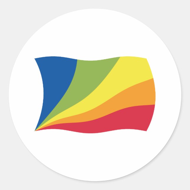 Calcomanía de la bandera de Lingua Franca Nova (Anverso)