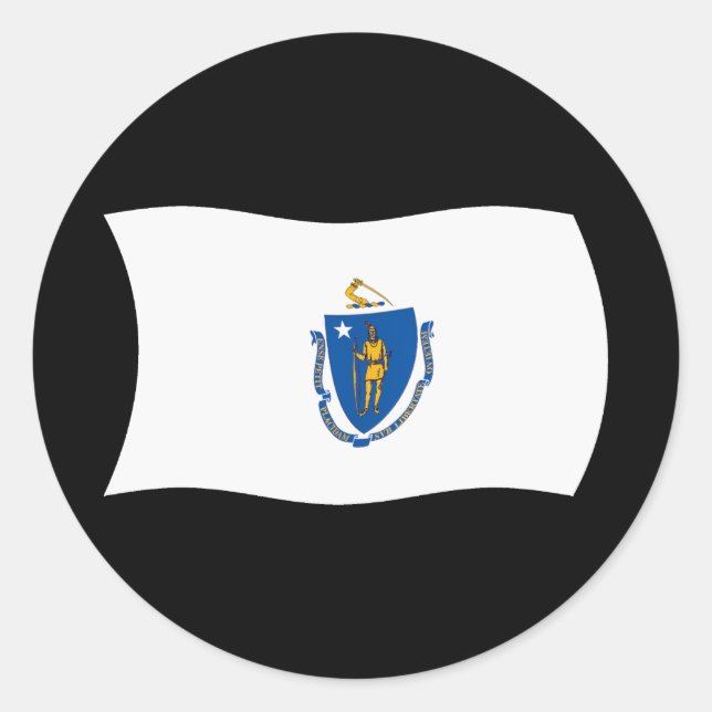 Calcomanía de la bandera de Massachusetts (Anverso)