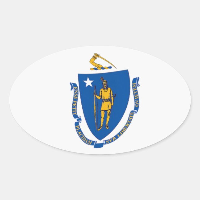 Calcomanía de la bandera de Massachusetts (Anverso)
