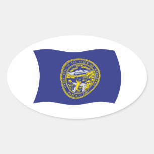 Calcomanía de la bandera de Nebraska