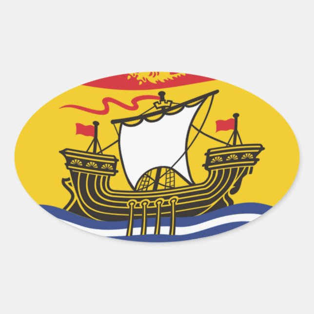 Calcomanía de la bandera de Nuevo Brunswick (Anverso)