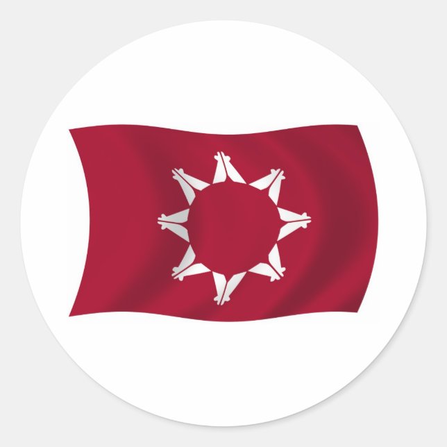 Calcomanía de la bandera de Oglala Lakota (Anverso)