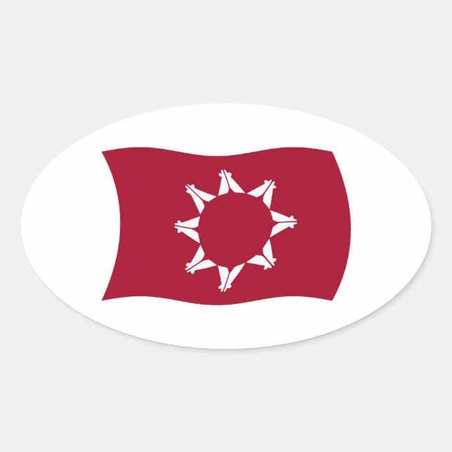 Calcomanía de la bandera de Oglala Lakota (Anverso)