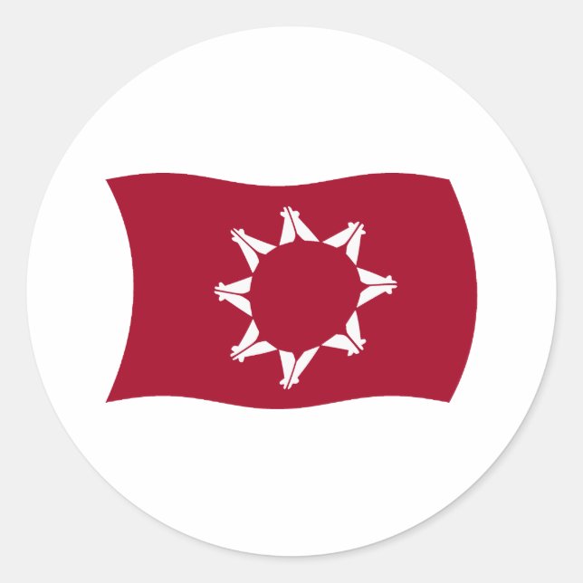Calcomanía de la bandera de Oglala Lakota (Anverso)