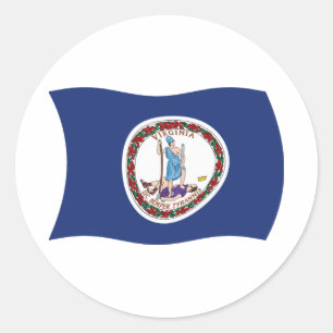 Calcomanía de la bandera de Virginia