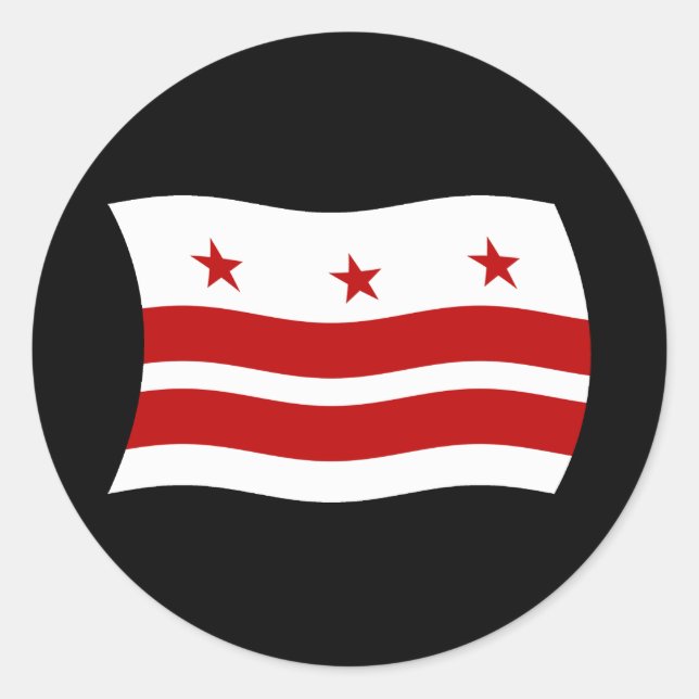 Calcomanía de la bandera de Washington D.C. (Anverso)
