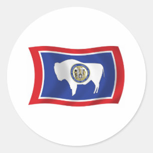 Calcomanía de la bandera de Wyoming