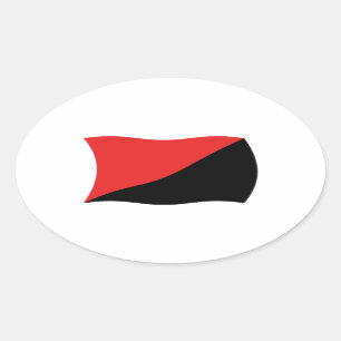 Calcomanía de la bandera del anarcosindicalismo