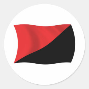 Calcomanía de la bandera del anarcosindicalismo