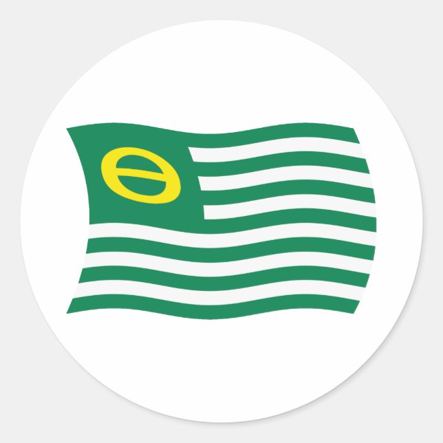 Calcomanía de la bandera del movimiento ecologista (Anverso)