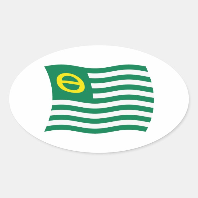 Calcomanía de la bandera del movimiento ecologista (Anverso)