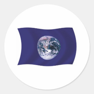 Calcomanía de la bandera del planeta Tierra