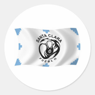 Calcomanía de la bandera del pueblo de Santa Clara
