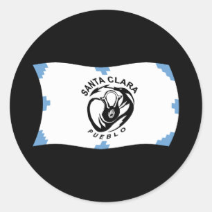Calcomanía de la bandera del pueblo de Santa Clara