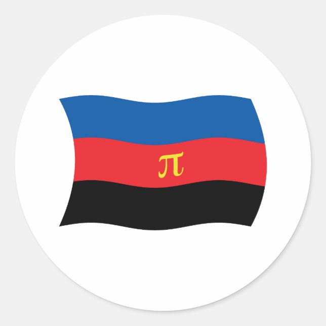 Calcomanía de la bandera poliamorosa (Anverso)